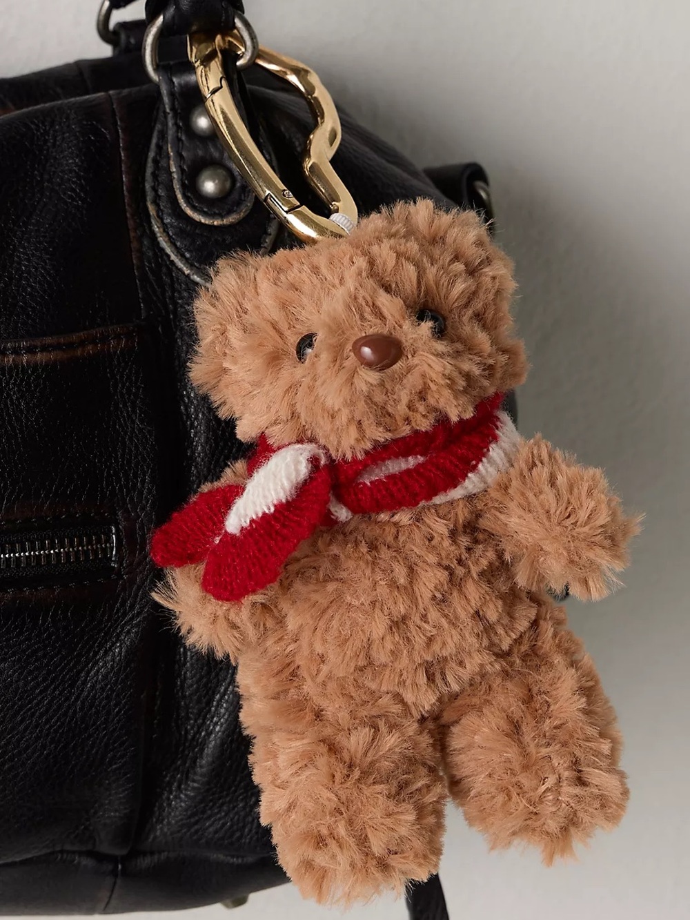 NWOT FREE PEOPLE Fuzzy Bear Bag Charm | Toffee MSRP $28 CURRENT ON FP WEBSITE